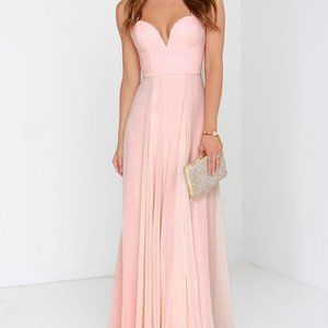 BARIANO Pink Sweetheart Evening Gown Dress Maxi Full Length XS